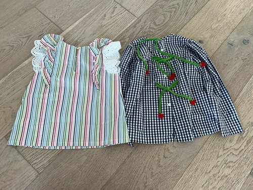 NWT Crewcuts Striped and Bella Bliss Checkered Girls Tops - 6/7 - Picture 2 of 4