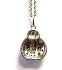New 925 Sterling Silver .50ct I1 H diamond lady bug pendant necklace 3.0g 18"  — photo 6