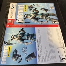 GAMESTOP Display Cover FORTNITE Deep Freeze Bundle Store unused cover