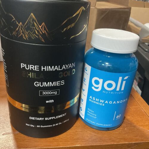 Goli Nutrition Ashwagandha Mixed Berry Gummies And Pure Himalayan Shilajit Gold