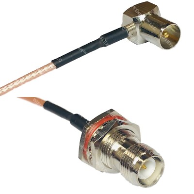 RG316 DVB Pal Male Angle to RP-TNC FEMALE BULKHEAD RF Cable Rapid-SHIP LOT
