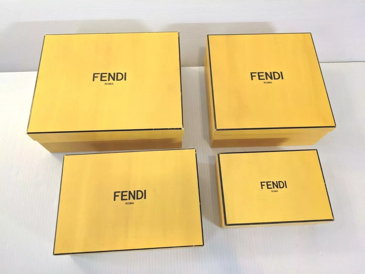 Authentic Fendi Roma Yellow Gift Boxes - multiple sizes available