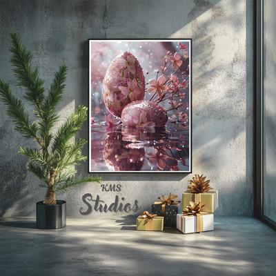 Gerahmtes Wandbild 3D Digital Eier Poster Leinwanddruck Bild Wohndeko