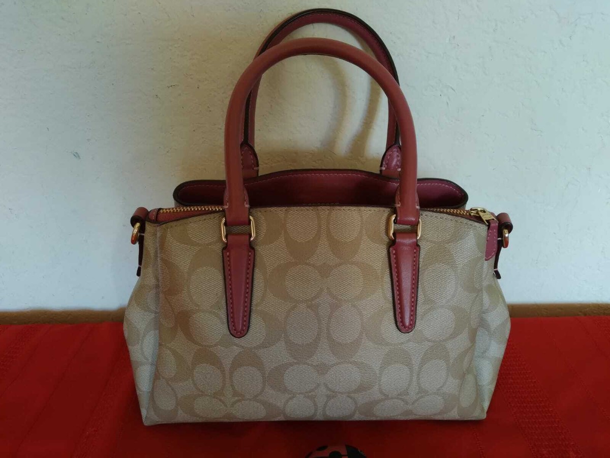 COACH Leather F29434 Leather Light Brown&Pink Fashion Bag E1923 | eBay