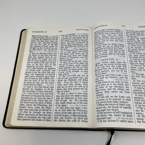 Holy Bible KJV Giant Print Reference Red Letter Nelson Genuine Leather #556 1976 - Picture 14 of 16