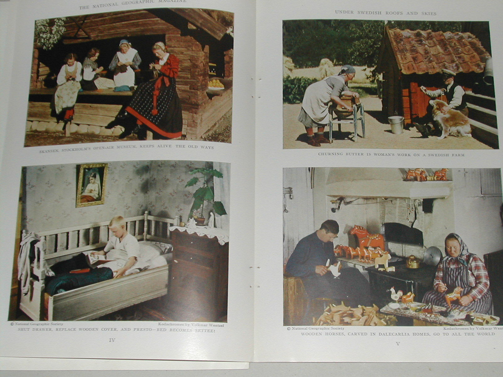 1940 magazine article about Life in  Rural Sweden, pre-WWII, color photos