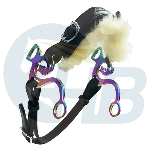 Baroque Style Leather Hackamore Bitless Bridle Various Colour Options