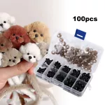 Safety Eyes for Crochet Toys 100X Doll Eyes and Noses Craft Teddy Bear Eyes