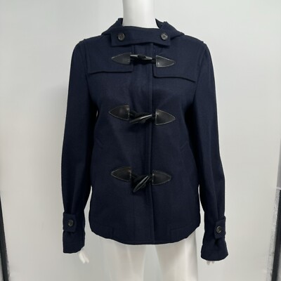 Comme Des Garcons Shirt Duffle Coat Women's S Toggle Blue Hoodie