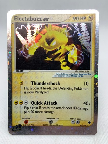 Electabuzz EX 97/109Holo Ultra Rare Ruby & Sapphire 2003 Pokemon - Picture 2 of 17