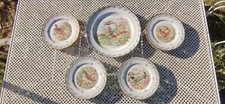 SERVICE OISEAUX DE LA FORÊT  LIMOGES FRANCE PLAT ET 12 ASSIETTES TRÈS BON ÉTAT 