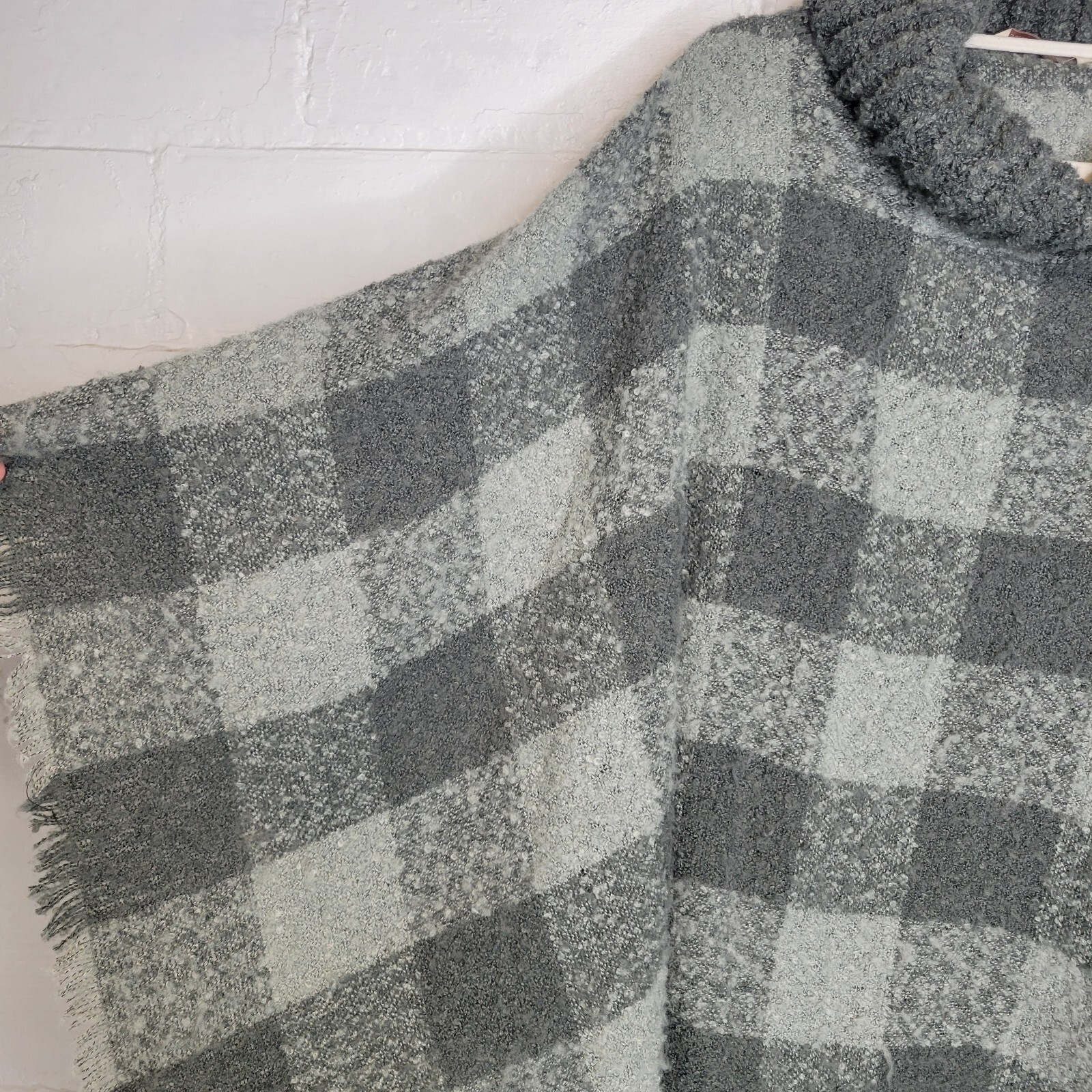 Soft Surroundings One Size Poncho Turtleneck Gray - image 3