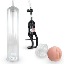 LeLuv Penis Pump 12 Inch Large EasyOp Zgrip Clear Seal & Realistic Donut Seal