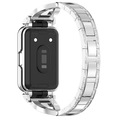 Case+Band Stainless Steel Strap Bracelet for Samsung Galaxy Fit 3 (Silver) - Zdjęcie 11 z 12