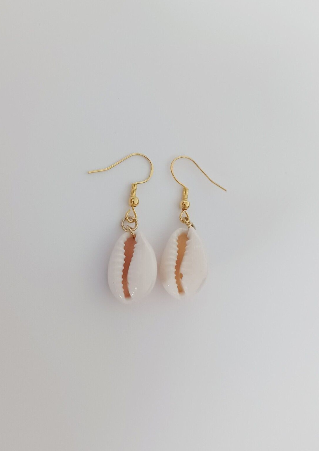 Cowrie Seashell Dangle Drop Earrings - image 4