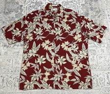 Pierre Cardin Hawaiian Shirt Mens Size L Floral All Over Print Aloha