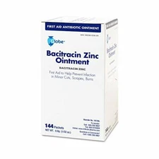 Globe Bacitracin Zinc Ointment - Cut, Scrape, and Burn Cream - Antibiotic 