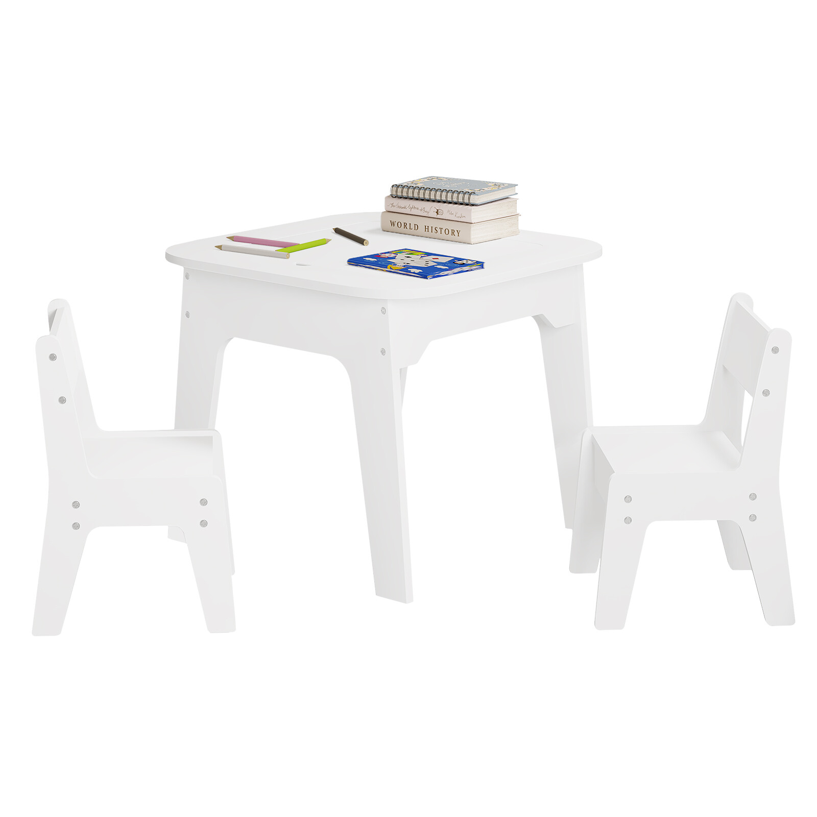 WOLTU TAVOLO DA GIOCO E STUDIO PER BAMBINI CON 2 SEDIE TAVOLINO...