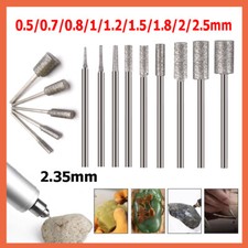 Diamant Fräser Schleifstift 0.5mm - 2.5mm Zylinder Diamantschleifer für Dremel