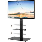 Universal Adjustable Swivel Floor TV Stand with Mount up to 70 inch TV