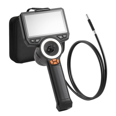 Borescope with 4-Way Articulation: 0.24'' Head, 1080P, 4.5'' Screen, IP67