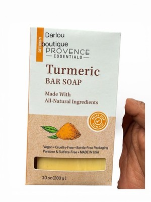 Darlou Boutique Provence Essentials Turmeric Bar Soap Vegan Cruelty-Free 10 oz