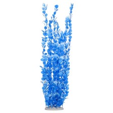 1-Pack Tall Aquarium Plants, Plastic Fish Tank Plants Style 2, Blue