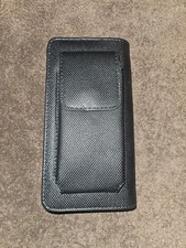 Black And Tan Zip Up Wallet. 6 Card Slots With Cash Holder And Coin Holder.
