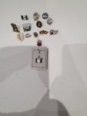 Vintage Kanada Reise Anstecknadel Lot - British Columbia, Yukon, Neu mit Etikett - Emaille Pins