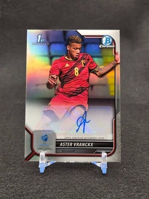 2022 Bowman Chrome Road to U21 UEFA Championships #CA-AV Aster Vranckx  Auto