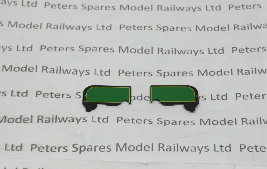 Dapol 116378 Schools N Gauge Smoke Deflectors Malachite Yellow Lined