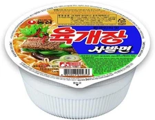 Nongshim Yukgaejang Cup Ramen 10 Piece Korean Traditional Noodle Soup Food