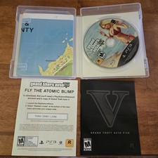 Grand Theft Auto V (PlayStation 3, 2013) GTA5 PS3 CIB Completo con Manual y Mapa