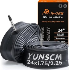 2 Pack 24 Inch Bike Inner Tubes 24x1.75 2.25 Presta Valve Heavy Duty Replacement