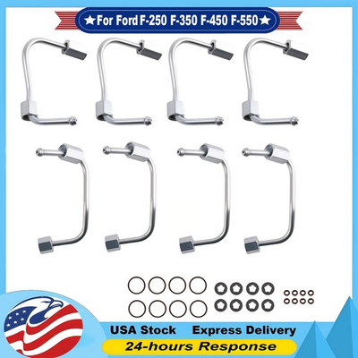#ad #ad Set of 8 Fuel Injection Line Set with Seal Tube Kit For Ford Powerstroke 6.7L $45.99