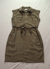 Calvin Klein Dress Women's 6 Feminine Cargo Safari Grunge Indie Utility Green