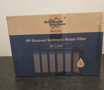 Membrane Solutions (6-pack) PP String Wound Sediment Filter 10''x2.5''