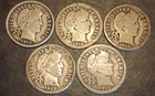 (5) Barber Dimes [1912(P,D,S) & 1914(P,S)]  Not All Slicks