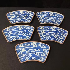 Ensemble de cinq plaques de ventilateur d'eau courante Genemon Sometsuke...