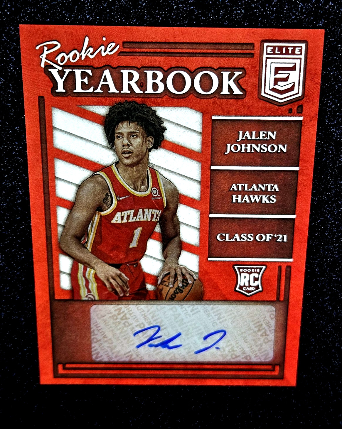 2021-22 Donruss Elite Rookie Yearbook Auto Jalen Johnson #RY-JJO Auto RC MINT 💥