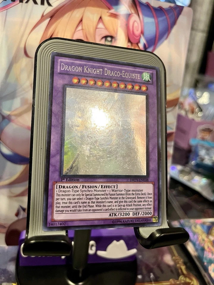 Dragon Knight Draco-Equiste DREV-EN038 Ghost Rare 1st Yugioh Card English MP - Image 4 of 4