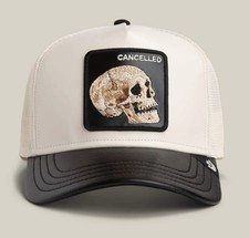 Goorin Bros Farm FAUX LEATHER SKULL CANCELLED Trucker Hat NWT.