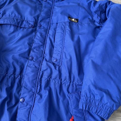 Vintage Sierra Designs Mens Down Parka Jacket Blue Hooded Coat Size Large *Read* - Picture 2 of 16