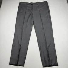 Zanella Devon Pants Mens 40 Wool Dress Trousers Made in Italy Stretch Waistband