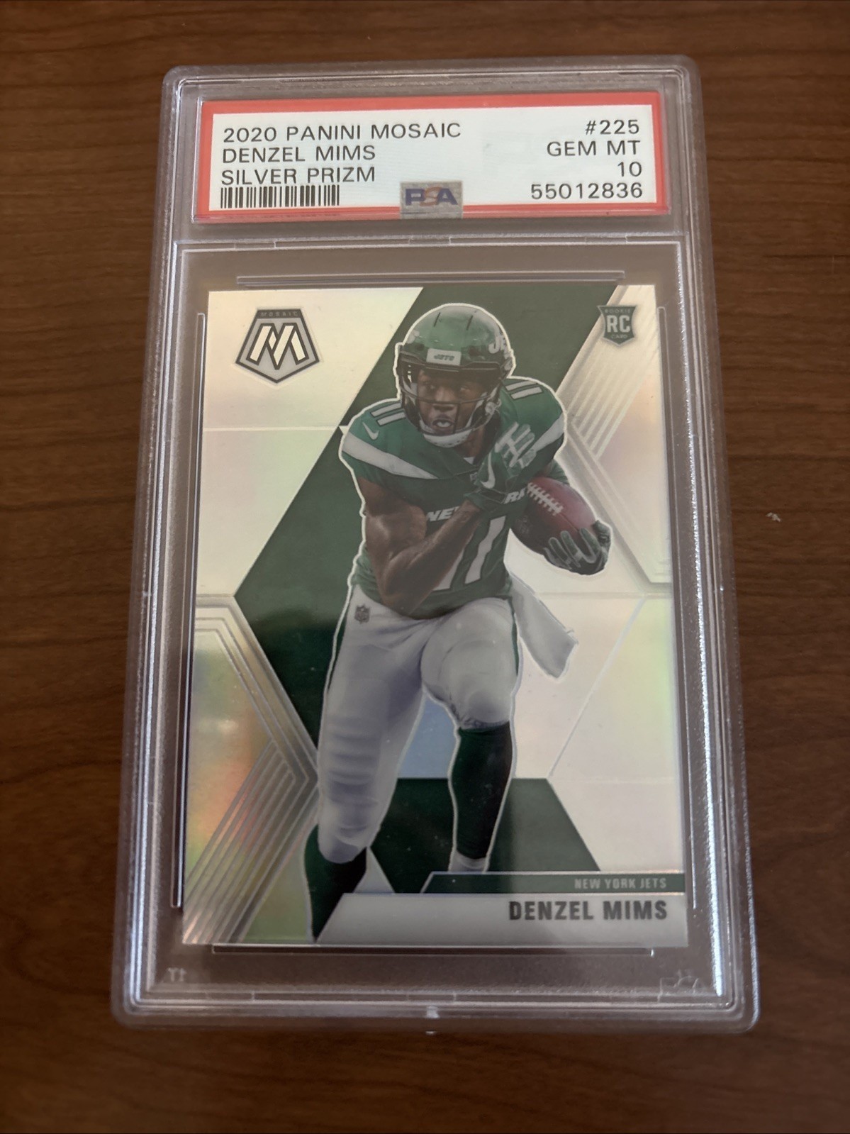 2020 Panini Mosaic Silver Prizm #225 Denzel Mims Jets RC Rookie PSA 10