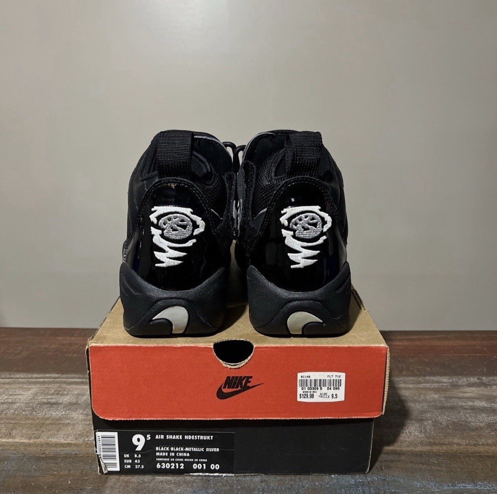 Nike Air Shake Ndestrukt OG Black Metallic Silver 1996 Original