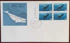 Stamps Canada FDC's: #814  35c Bowhead Whale LL Pl. Blk. FDC   VF