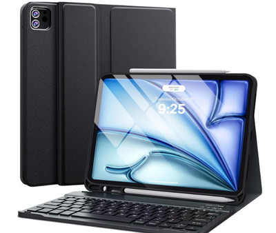 CHESONA for iPad Air 11 Inch Case with Keyboard M3/M2 (2025/2024), 7-Color Back