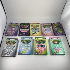 Crayola Crayons 8 Count Lot of 9 Glitter Bold Confetti Pearl Cosmic Metallic