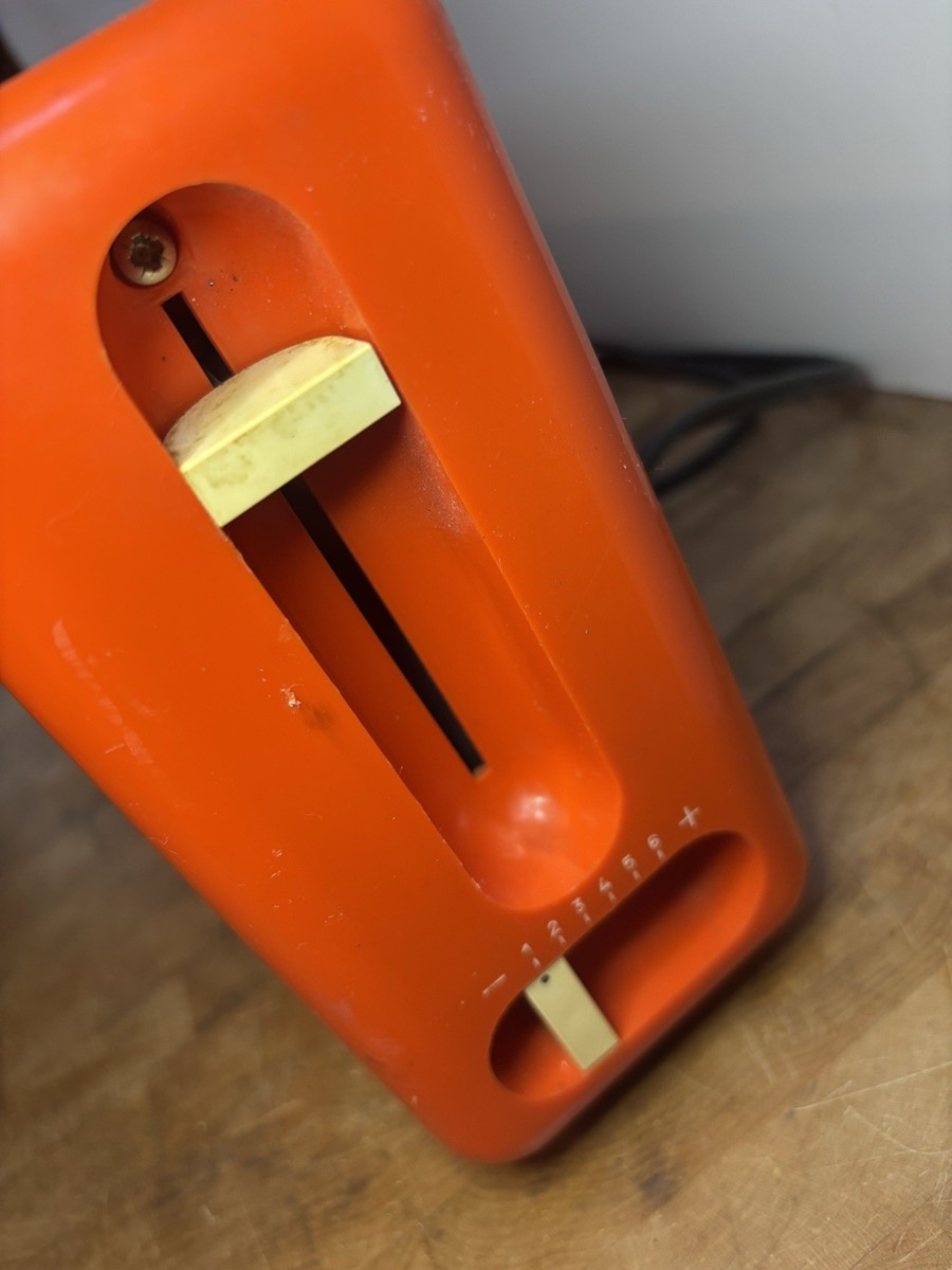 French GRILLE-PAIN SEB / T-FAL Mid Century Toaster ORANGE Plastic